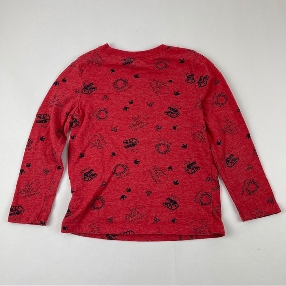 Old Navy Tshirt Boys 5T Red Dinosaurs Long Sleeve Crew Neck - Picture 6 of 6